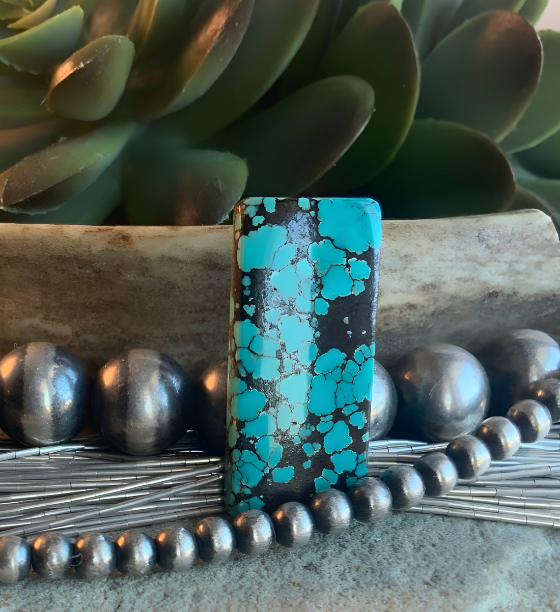 Bao Canyon Turquoise Rectangular Gemstone #BC132