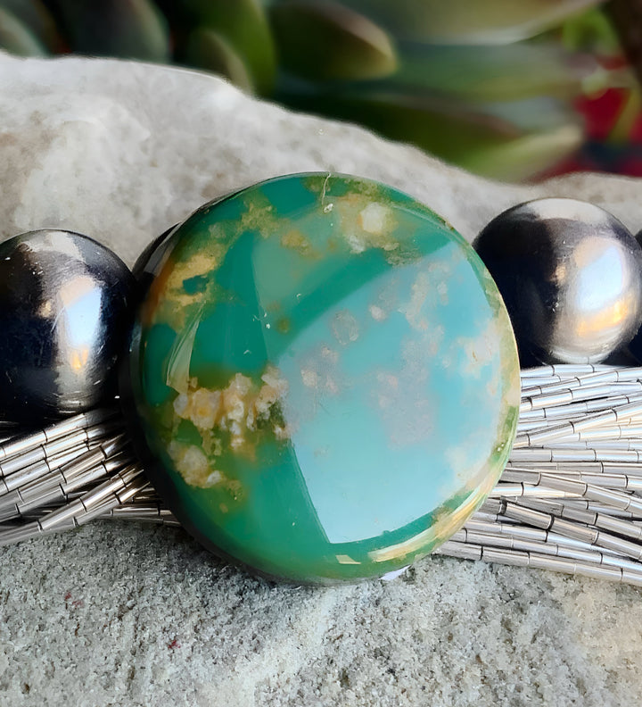 Royston Turquoise Green Round Cabochon-Nevada Gemstone