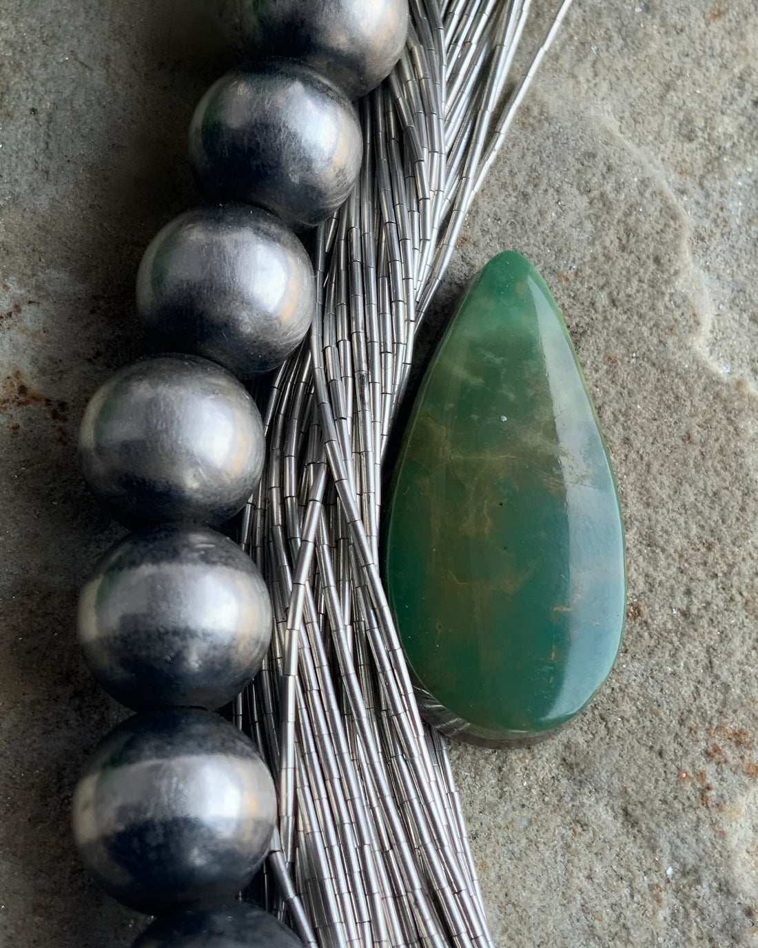 Natural Turquoise Mountain Turquoise Green Teardrop Cabochon