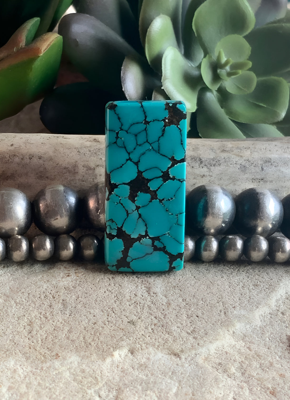 Bao Canyon Turquoise Rectangular Cabochon