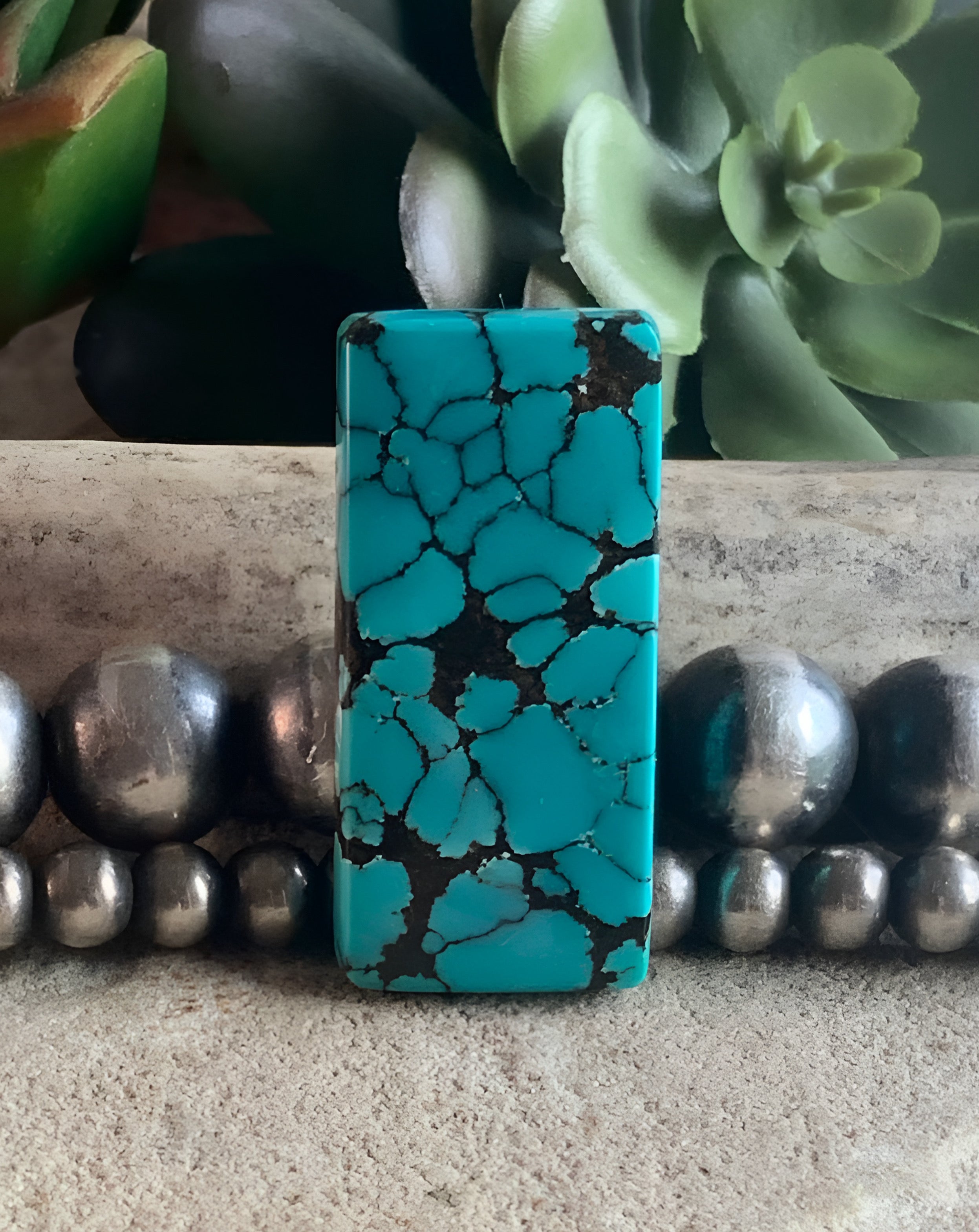 Bao Canyon Turquoise Rectangular Cabochon