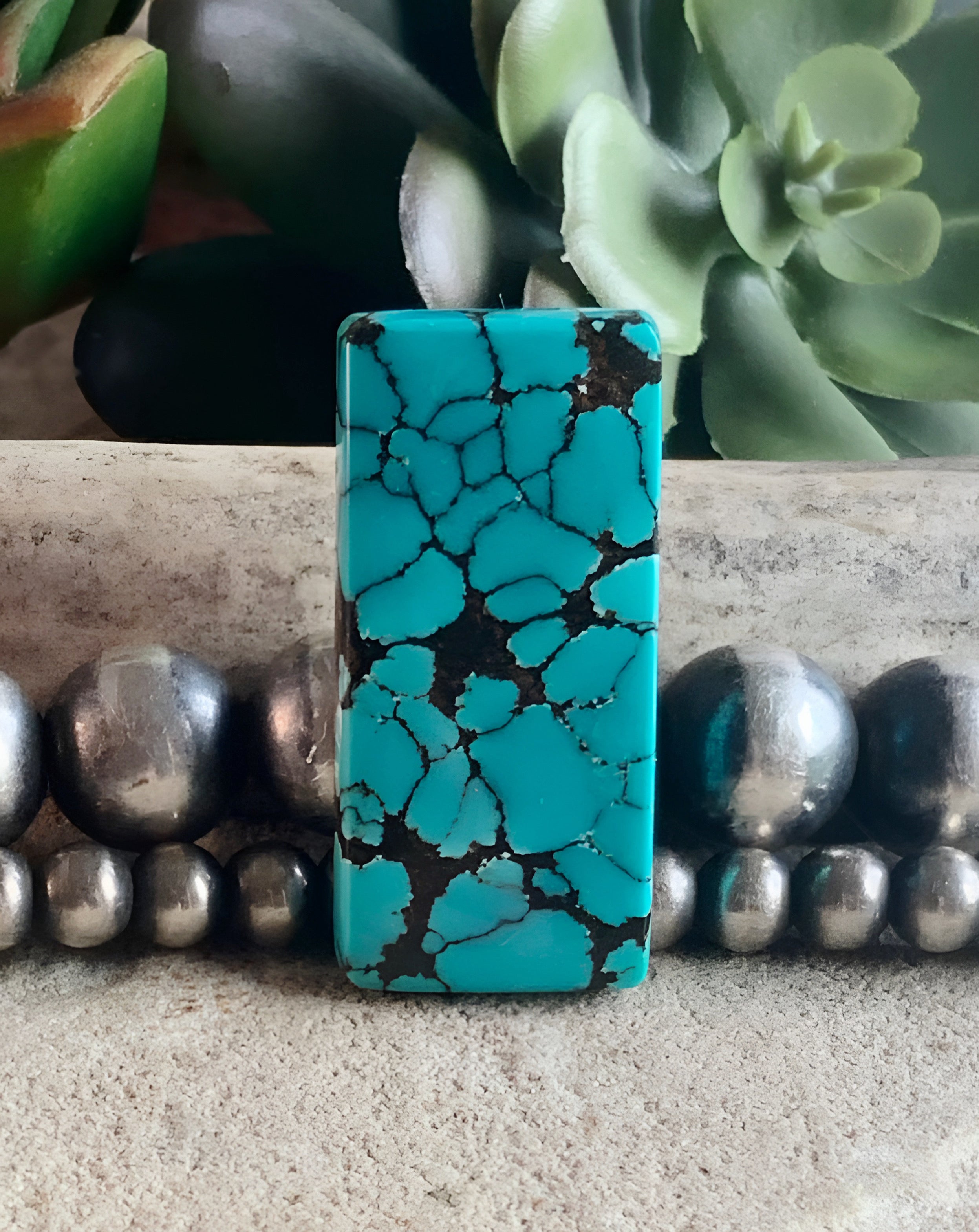Bao Canyon Turquoise Rectangular Cabochon