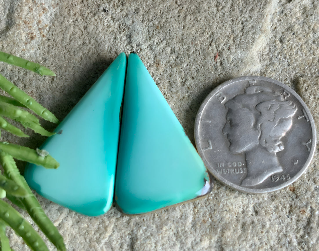 Emerald Rose Variscite Earring Cabochons