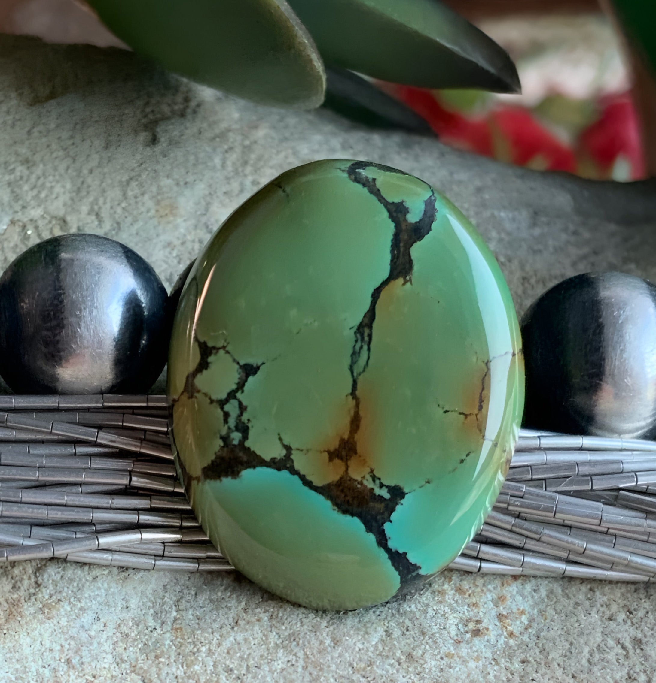 Bao Canyon Green Oval Gemstone