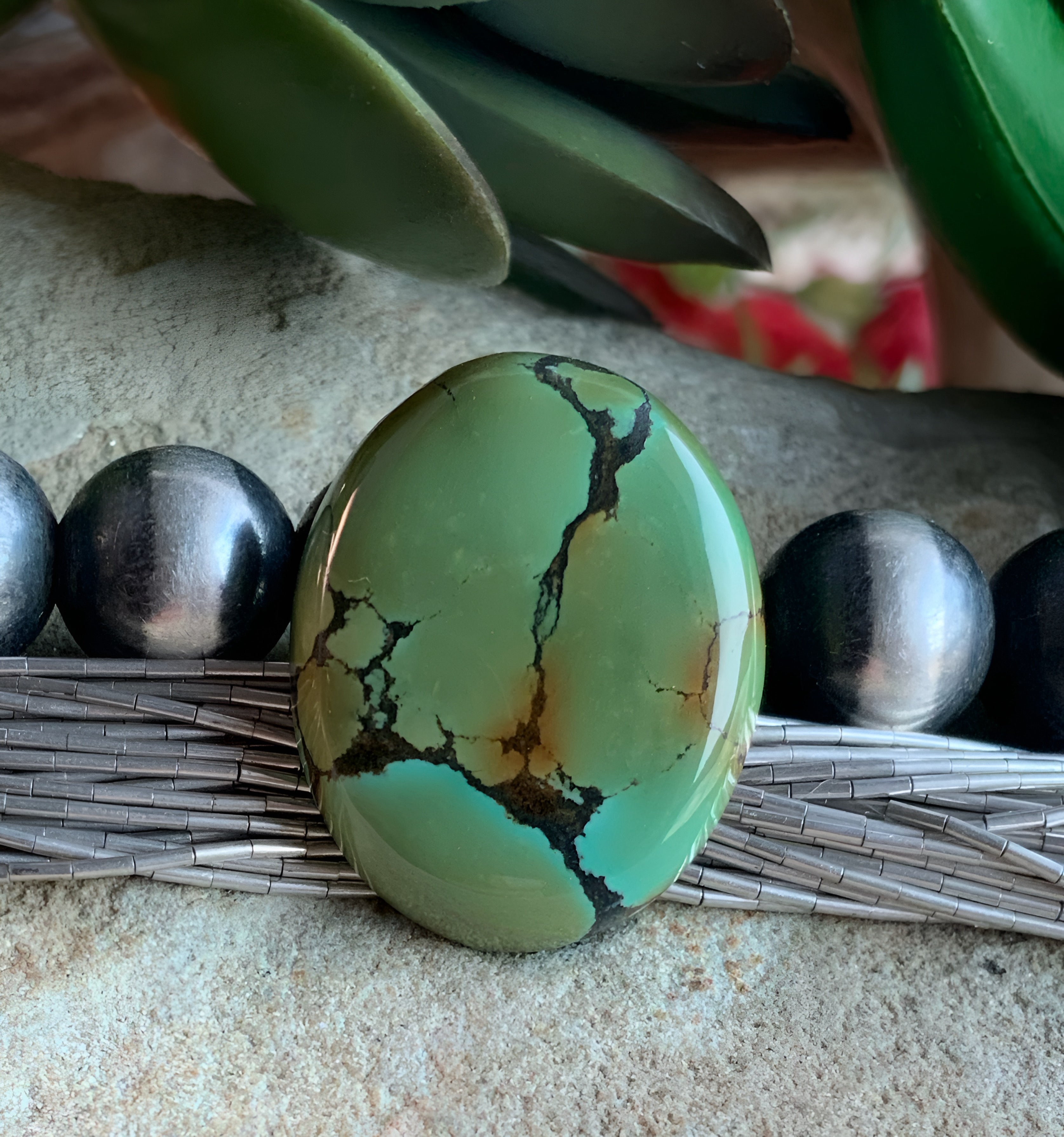 Bao Canyon Green Oval Gemstone