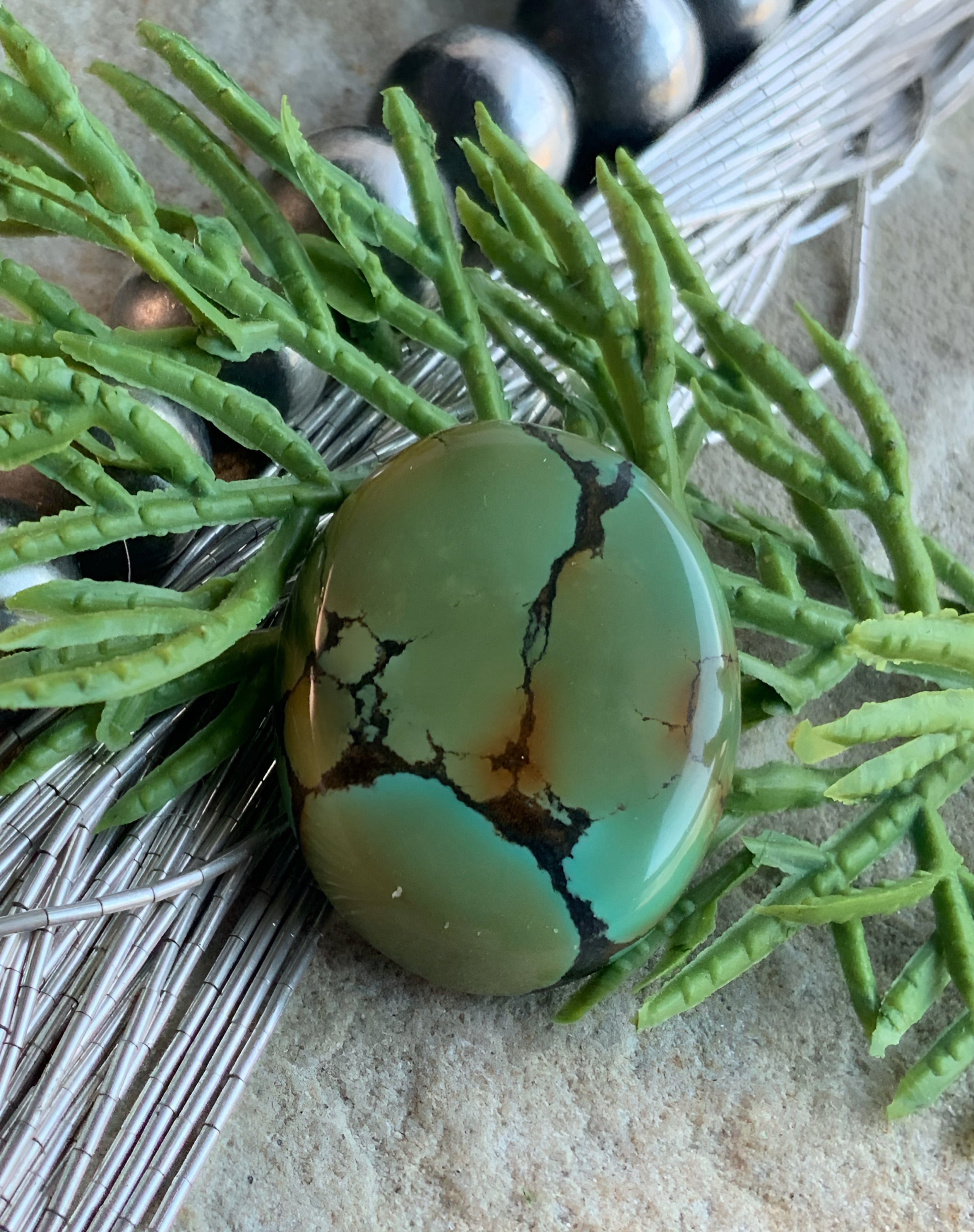 Bao Canyon Green Oval Gemstone