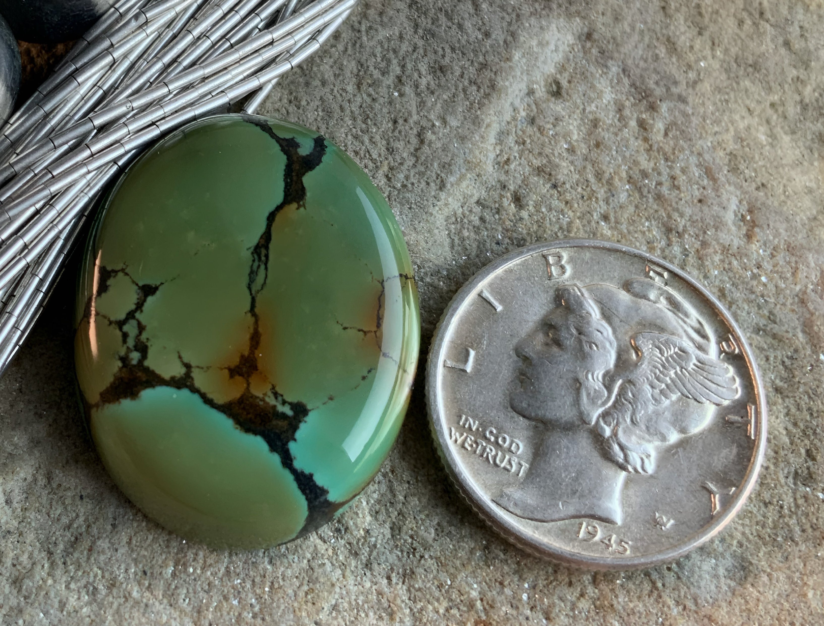 Bao Canyon Green Oval Gemstone