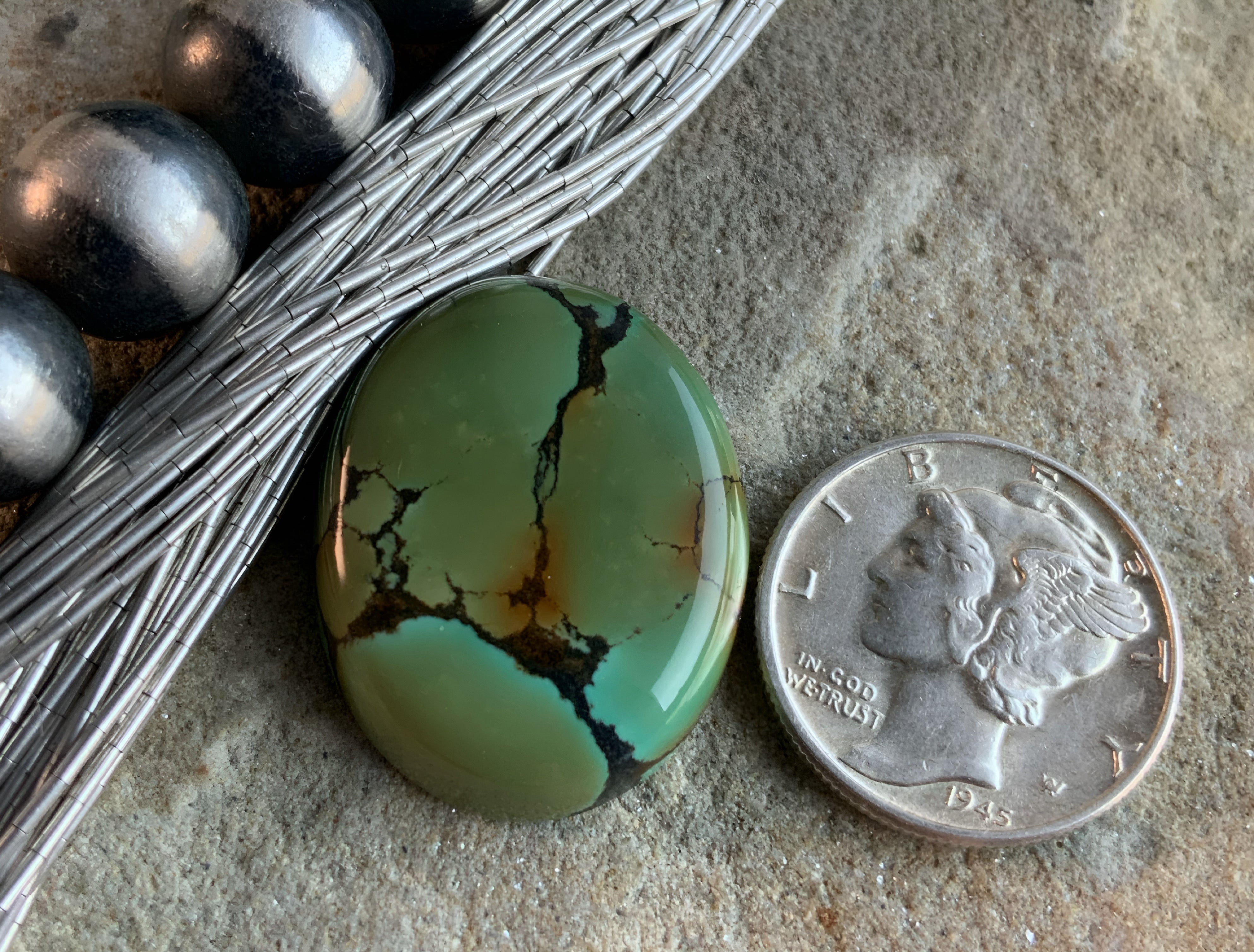 Bao Canyon Green Oval Gemstone