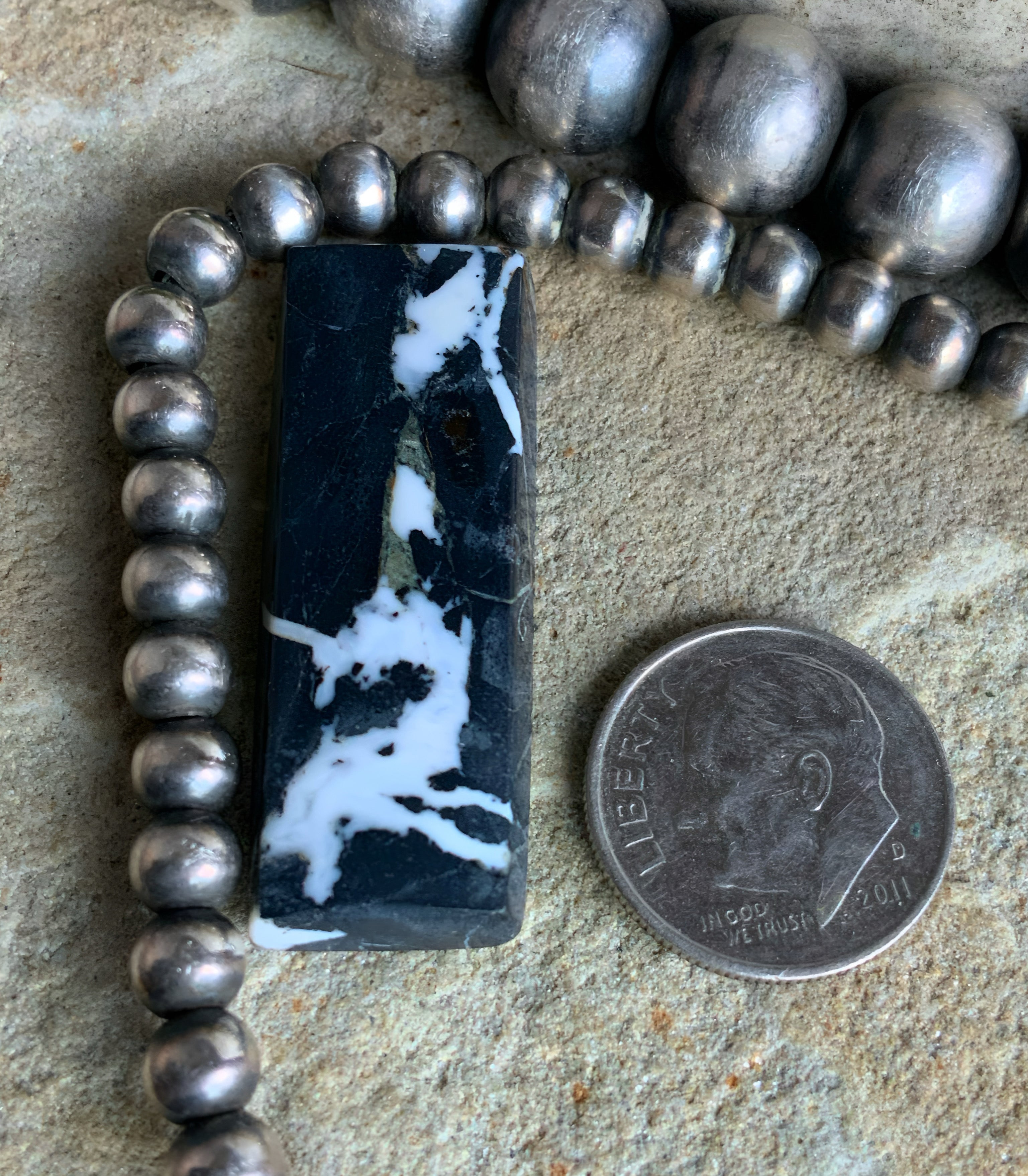 Natural White Buffalo Rectangle Cabochon-Nevada Gemstone