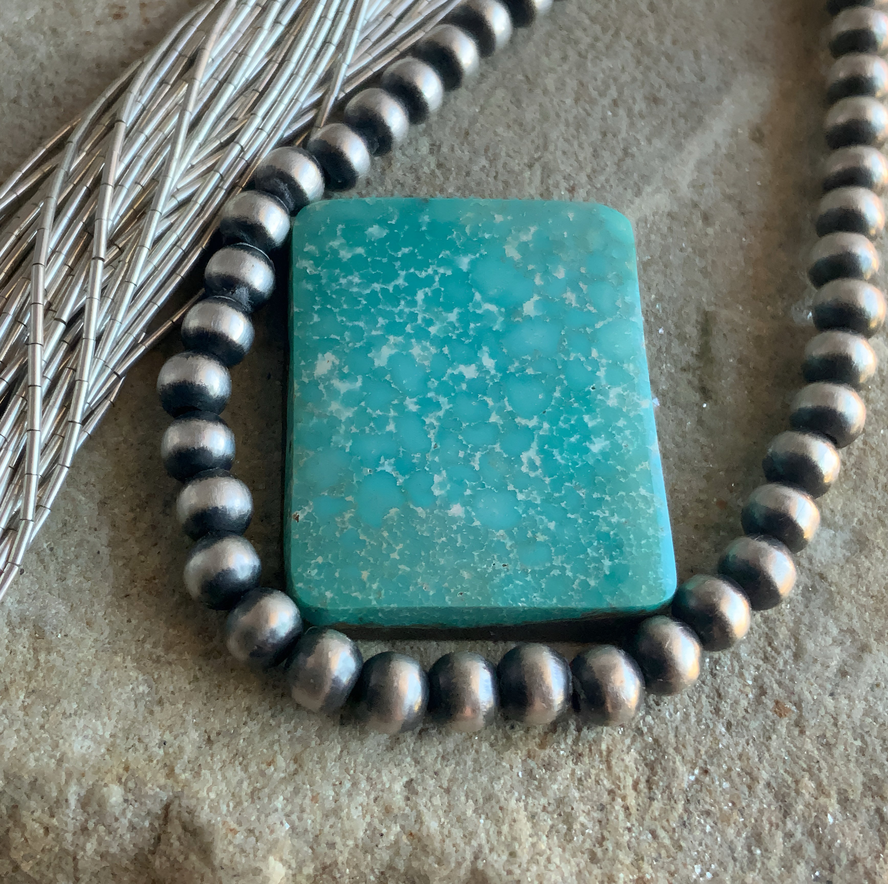 Natural Turquoise Mountain Turquoise Rectangular Cabochon-Arizona Gemstone