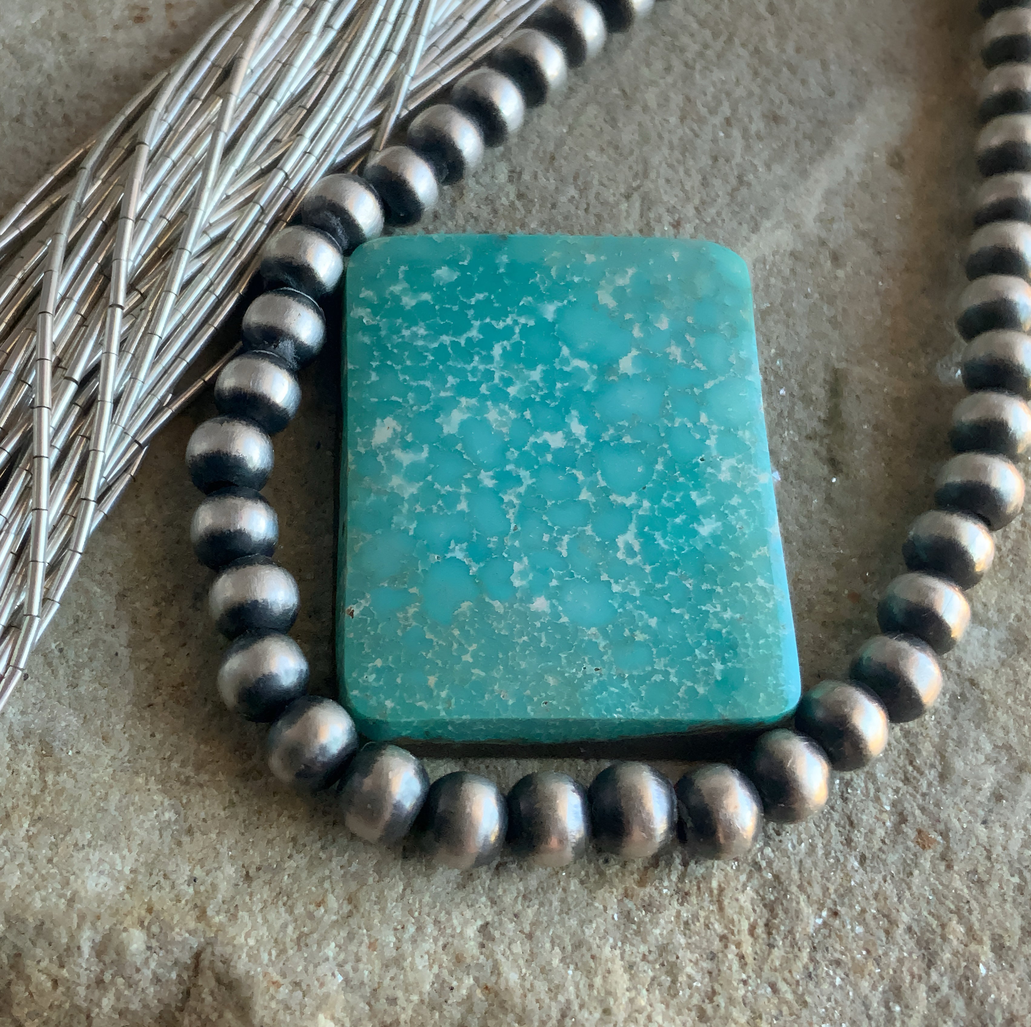 Natural Turquoise Mountain Turquoise Rectangular Cabochon-Arizona Gemstone