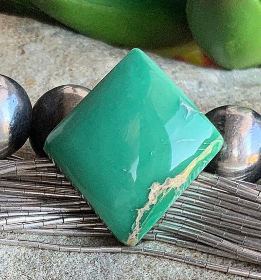 Natural Broken Arrow Varascite Thick Cut Cabochon