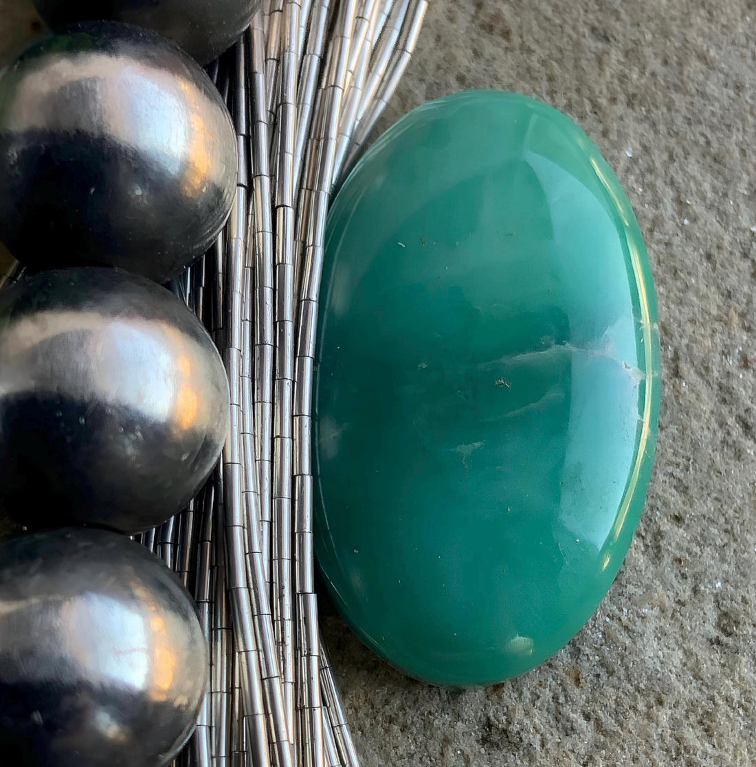 Broken Arrow Variscite Green Oval Gemstone-Nevada Gemstone