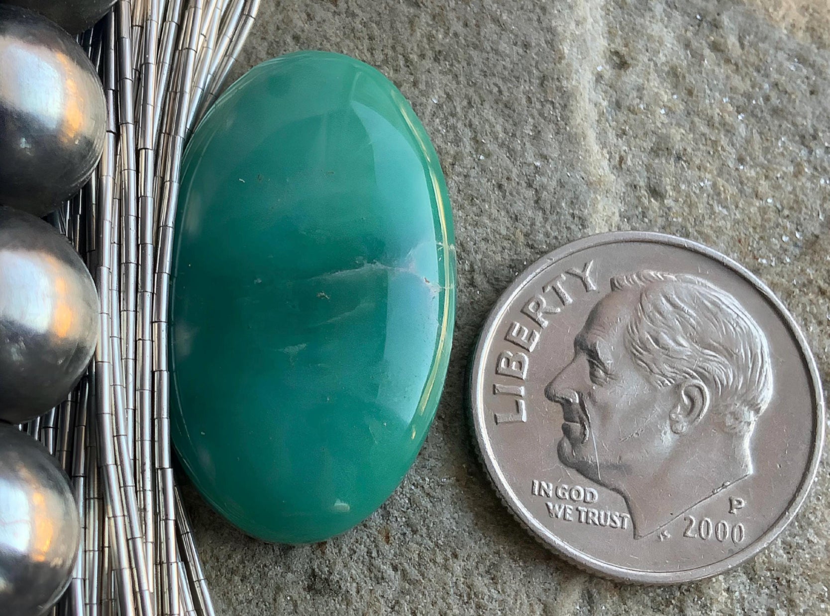 Broken Arrow Variscite Green Oval Gemstone-Nevada Gemstone