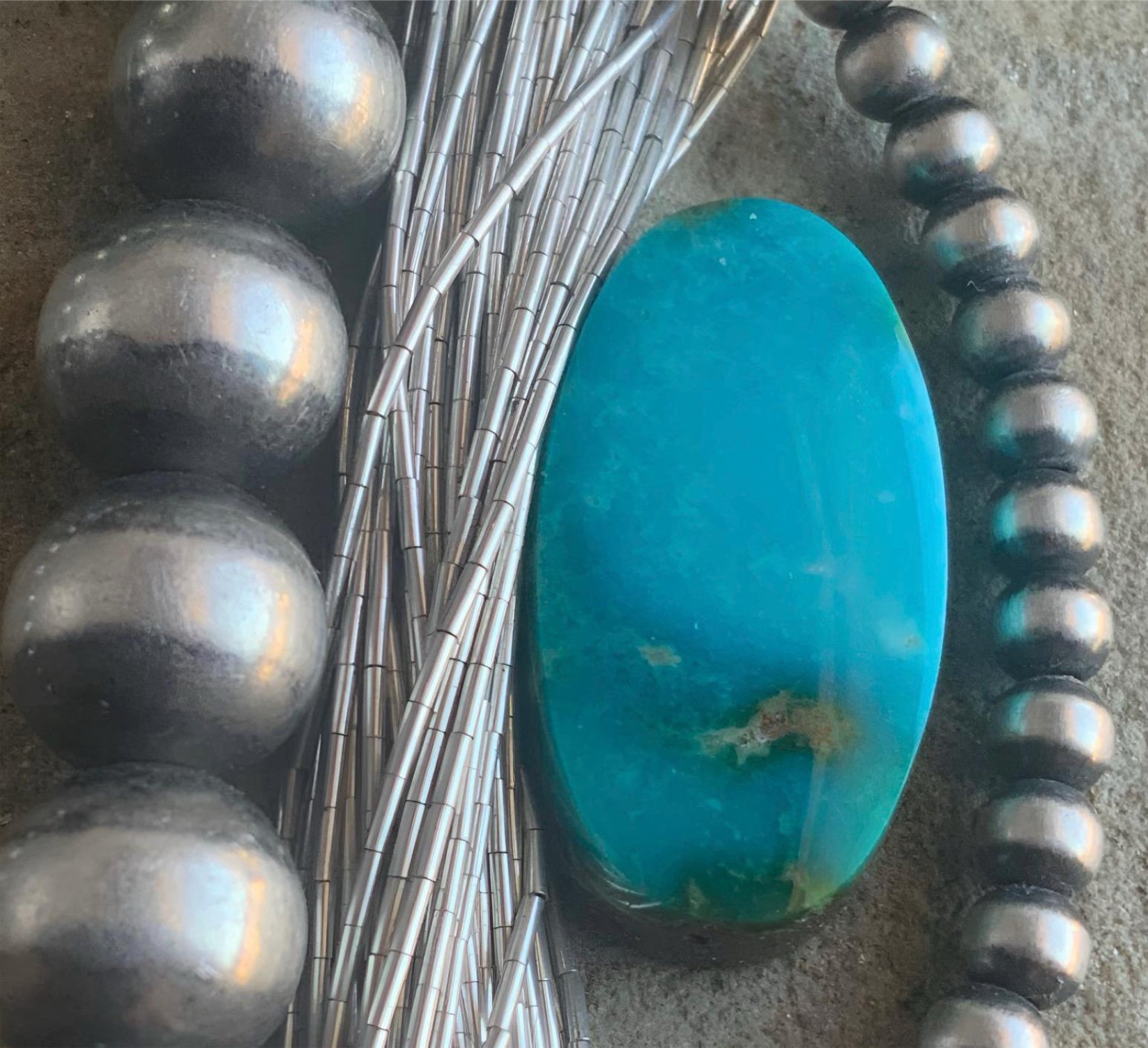 Turquoise Mountain Turquoise Long Oval Cabochon-Arizona Gemstone #TM18