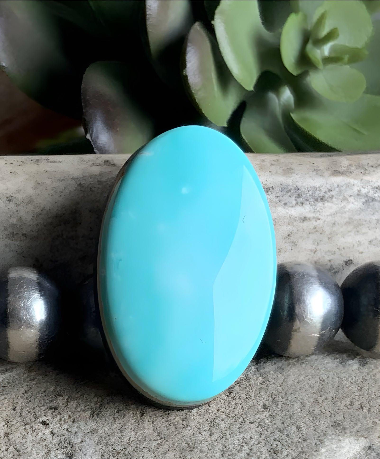Royston Turquoise Blue Oval Cabochon-Nevada Gemstone #R41