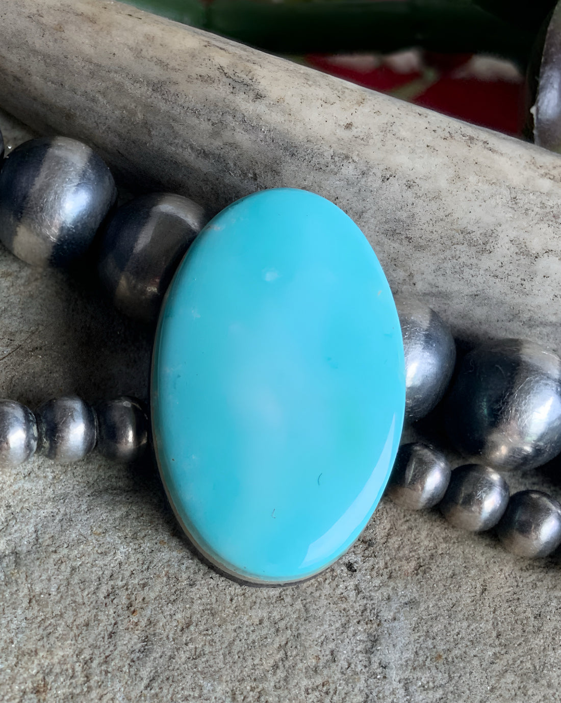 Royston Turquoise Blue Oval Cabochon-Nevada Gemstone #R41