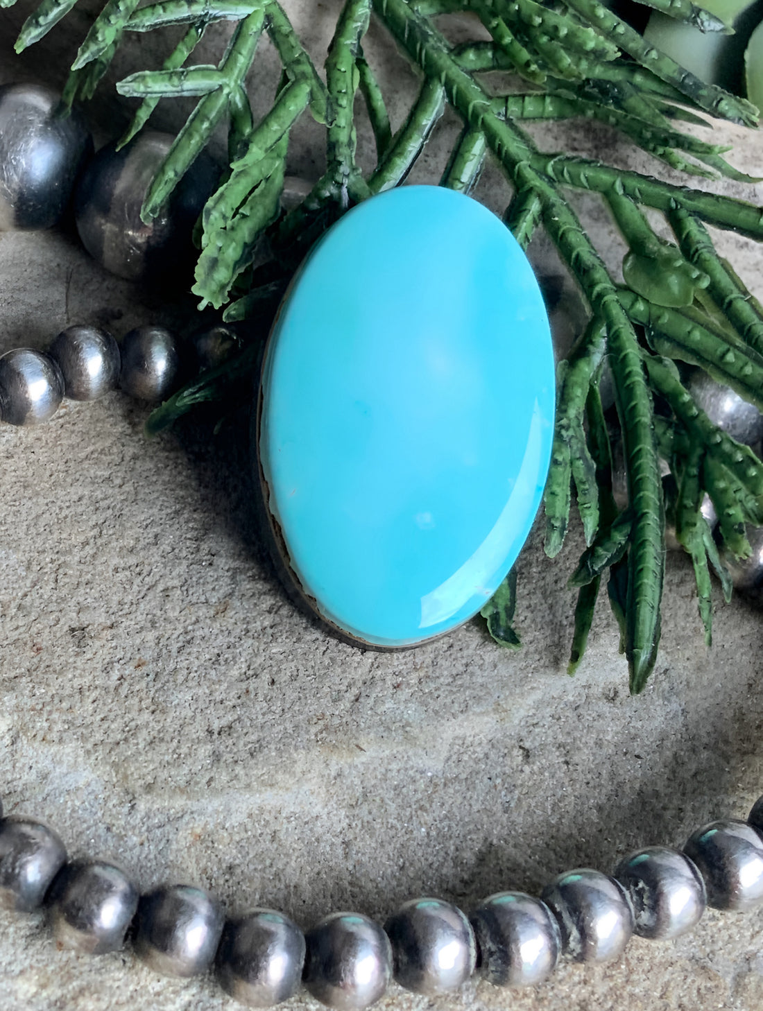 Royston Turquoise Blue Oval Cabochon-Nevada Gemstone #R41