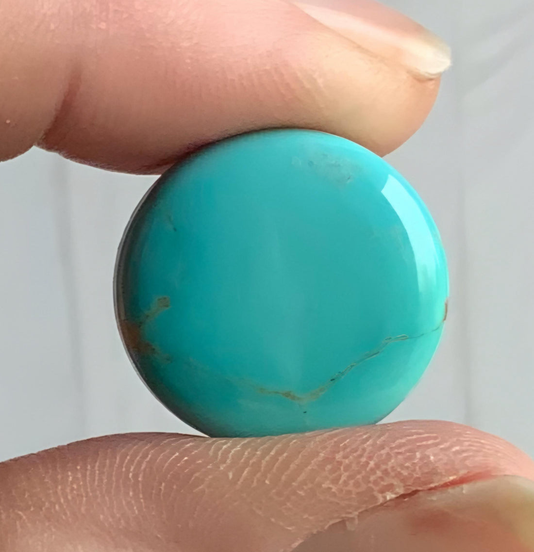 Blue Gem Turquoise Round Cabochon