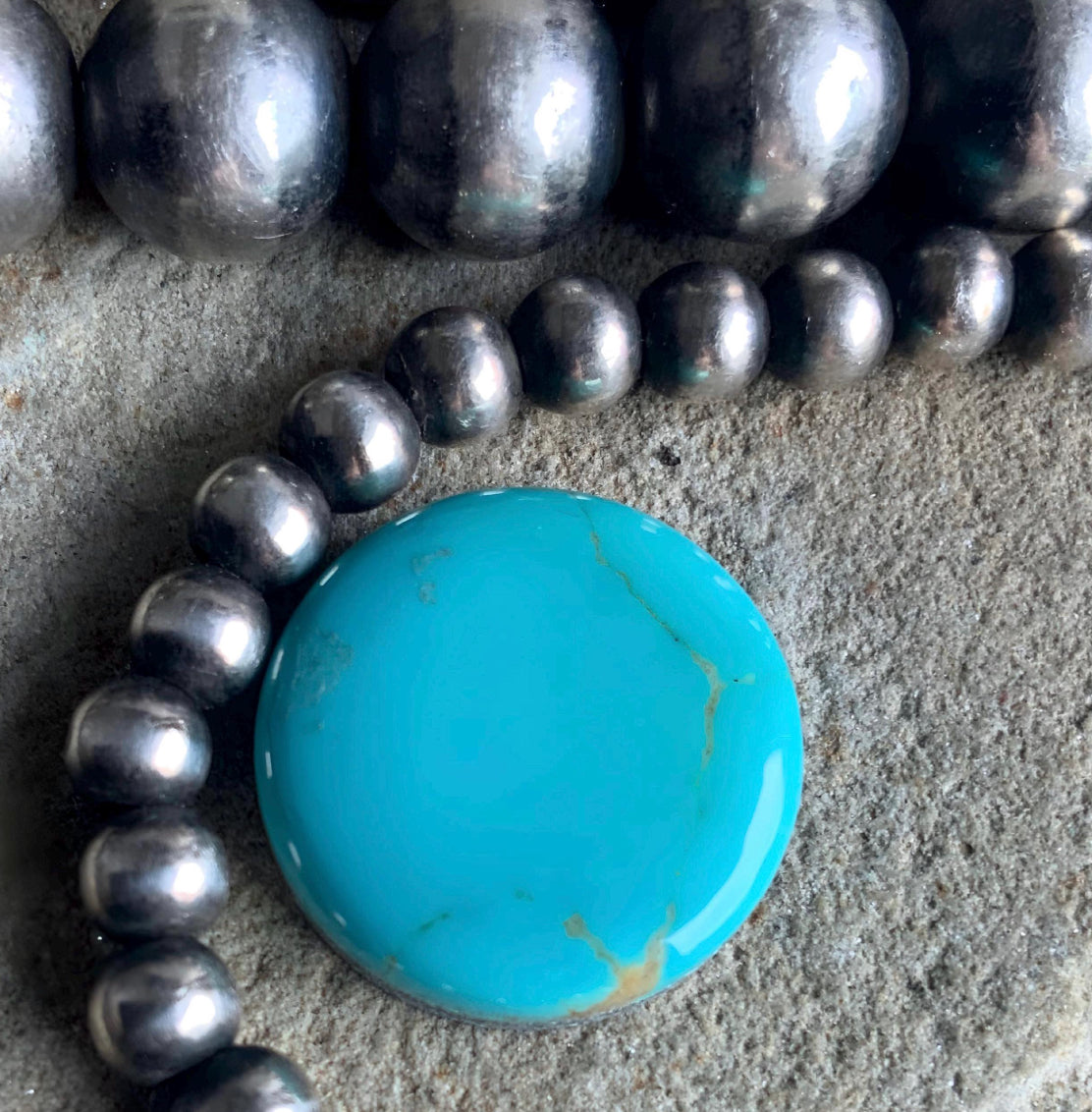 Blue Gem Turquoise Round Cabochon