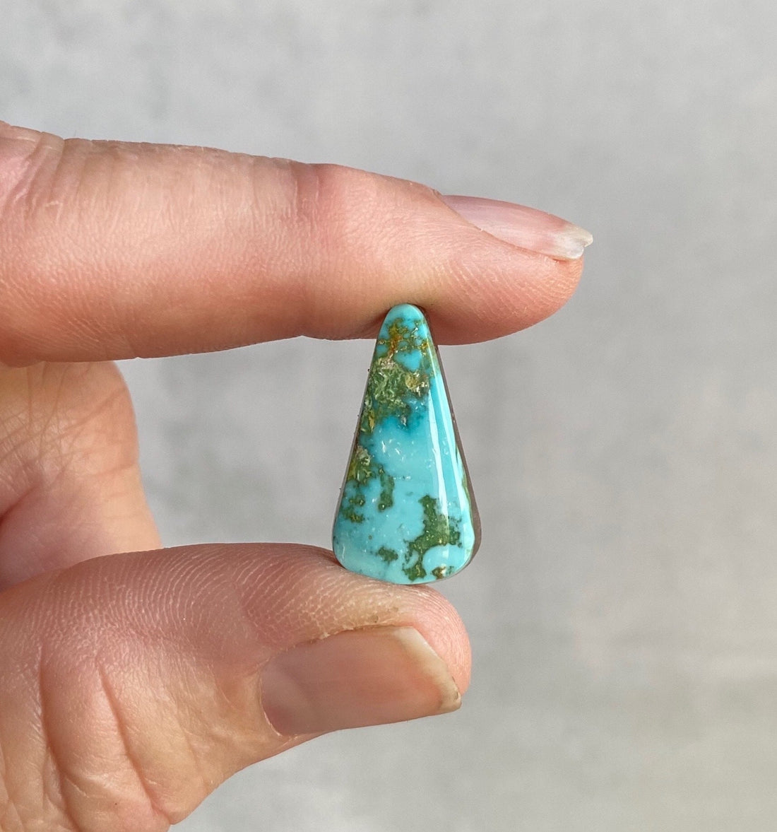 Royston Turquoise Blue & Green Elongated Triangular Cabochon #R63