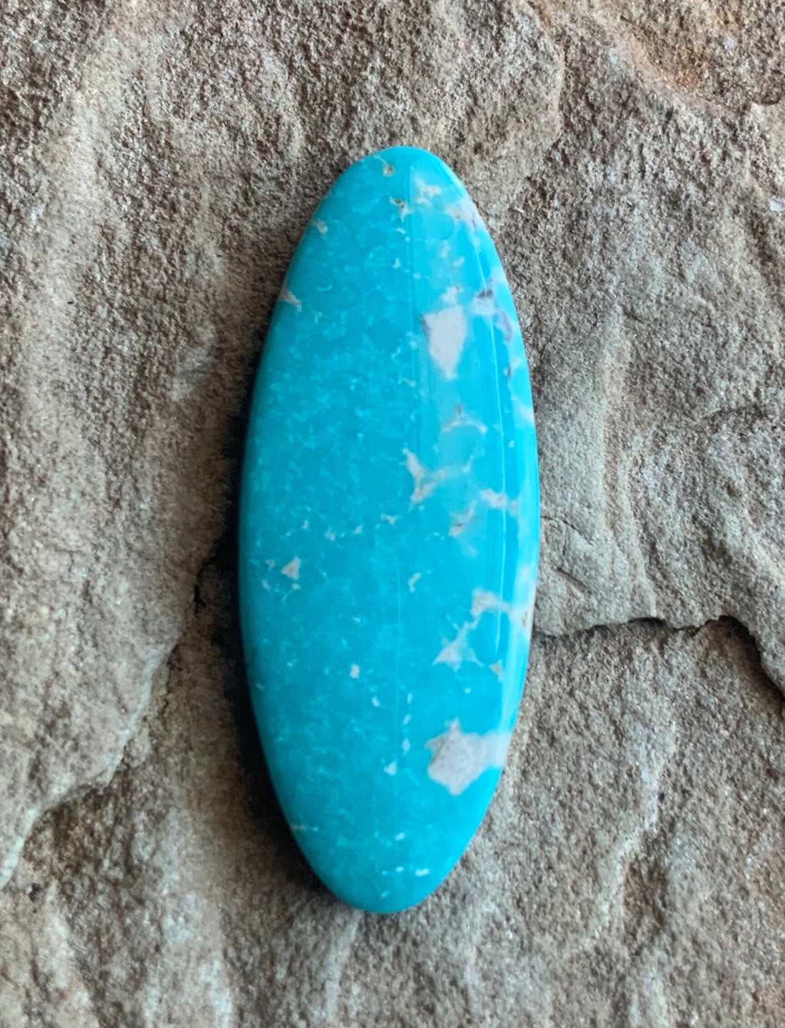 Gorgeous Blue Fox Turquoise Long Oval Cabochon