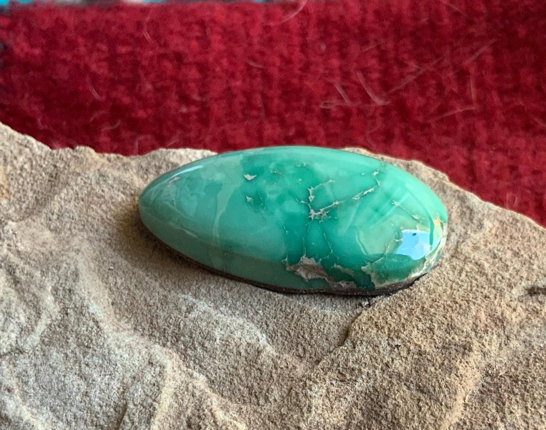 Gorgeous Natural Broken Arrow Variscite Teardrop Cabochon