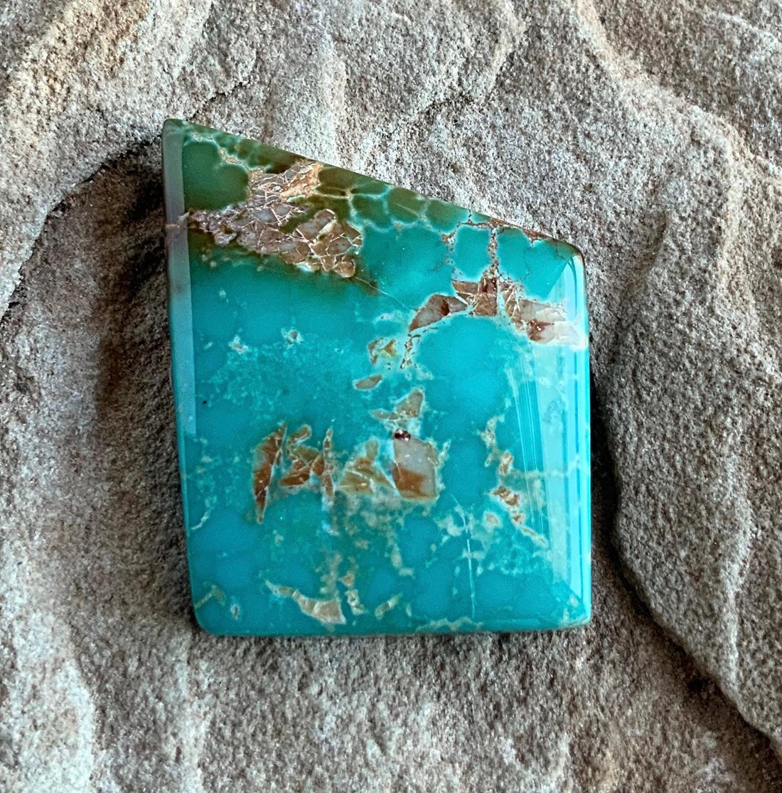 High Grade Natural Royston Polychrome Turquoise Cabochon #R2