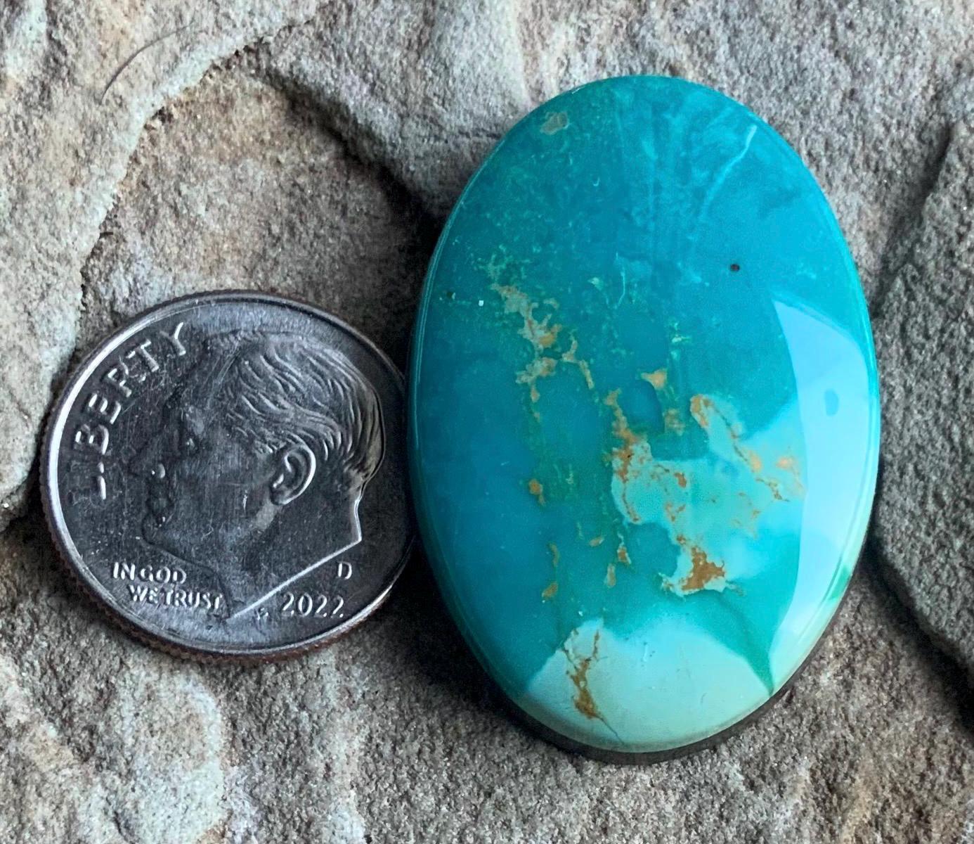 Beautiful Blue Royston Turquoise Oval Cabochon #R20