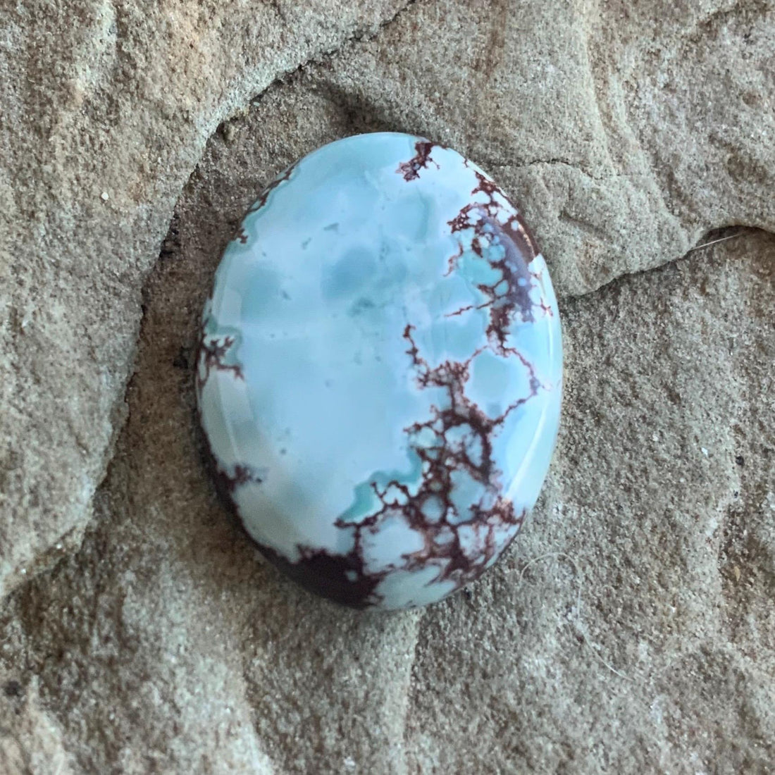 Beautiful Gobi Desert Lavender Turquoise Oval Cabochon #104