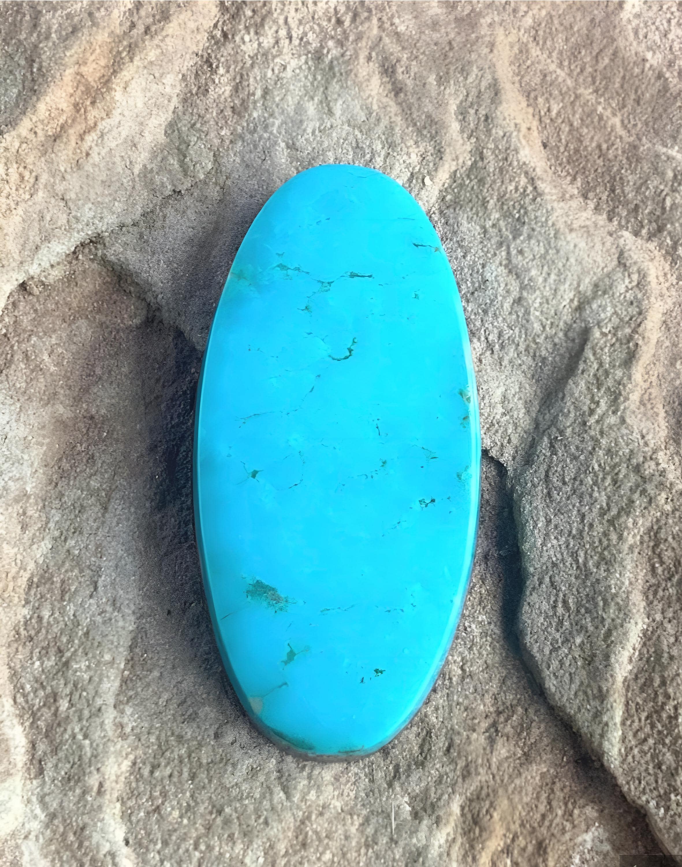 Turquoise Mountain Turquoise Oval Cabochon-Arizona Gemstone #TM21