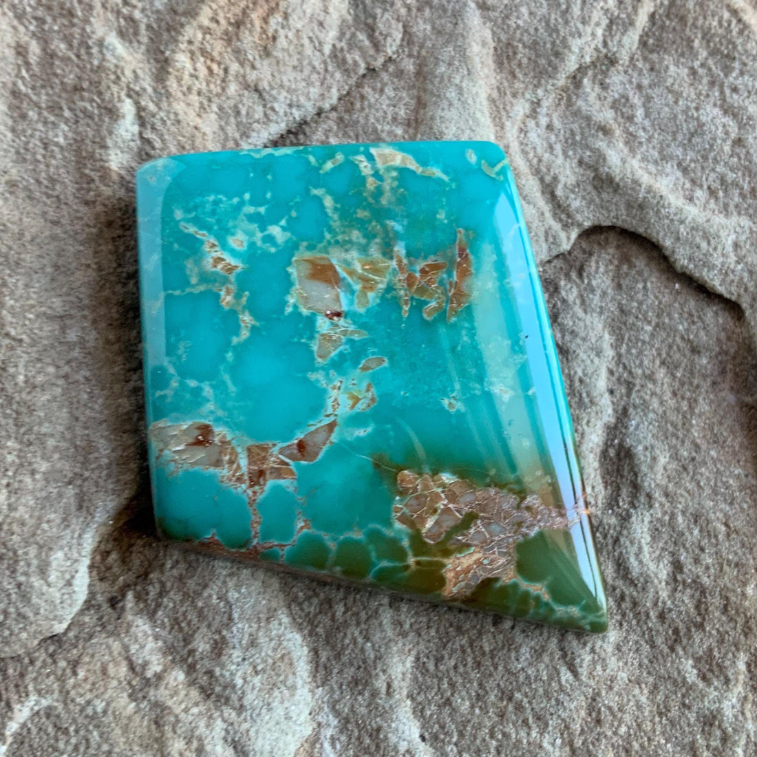 High Grade Natural Royston Polychrome Turquoise Cabochon #R2