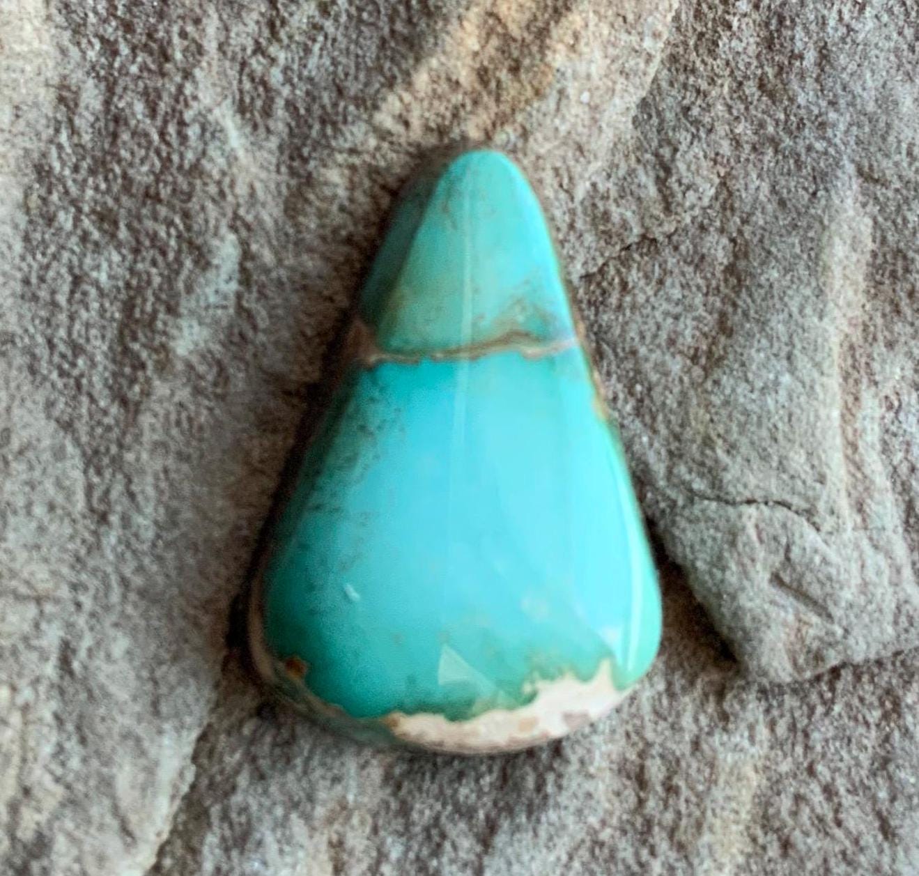 Beautiful Colored Royston Turquoise Triangle Cabochon #211
