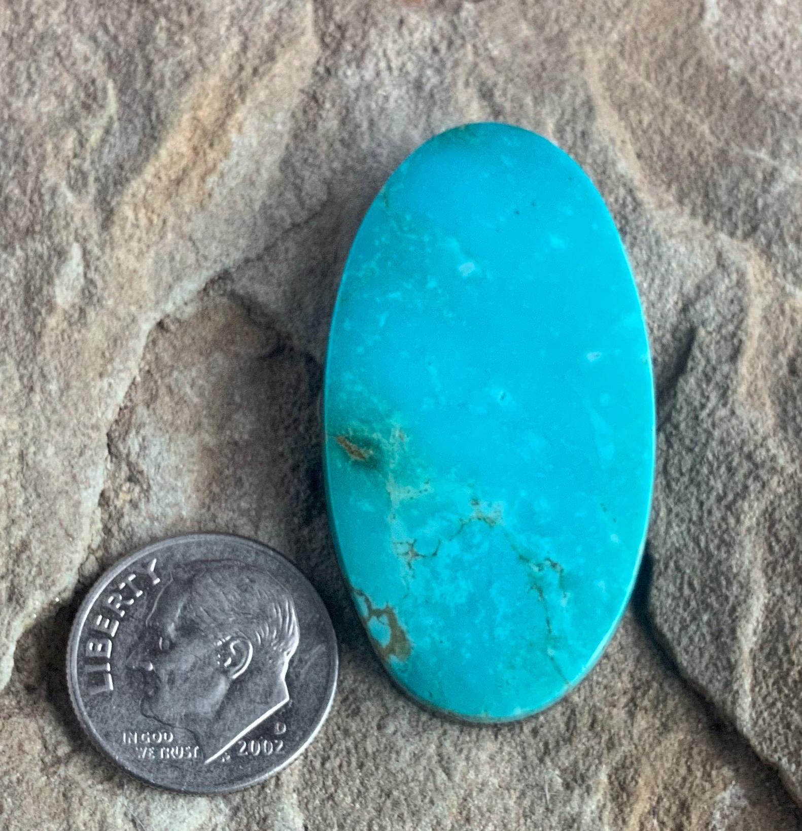 Beautiful Blue Turquoise Mountain Turquoise Oval Cabochon #TP22