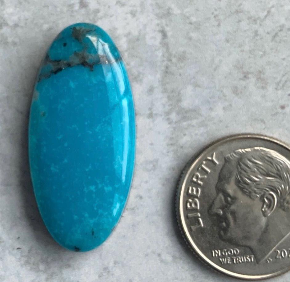 Ithaca Peak Turquoise Long Oval Cabochon or Polished Stone Cab