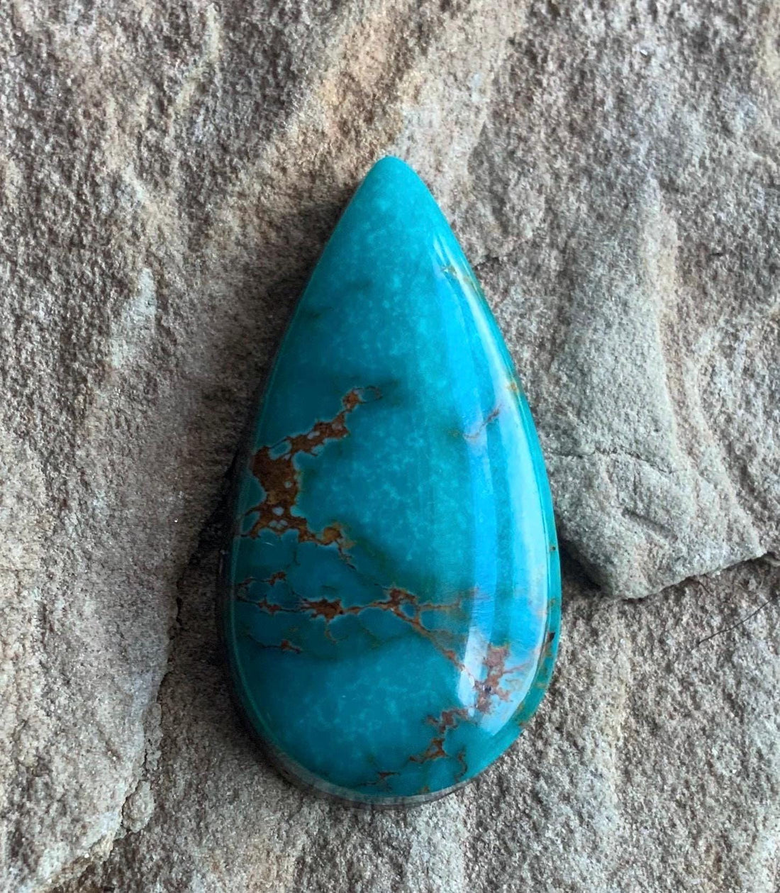Pilot Mountain Turquoise Teardrop Cabochon