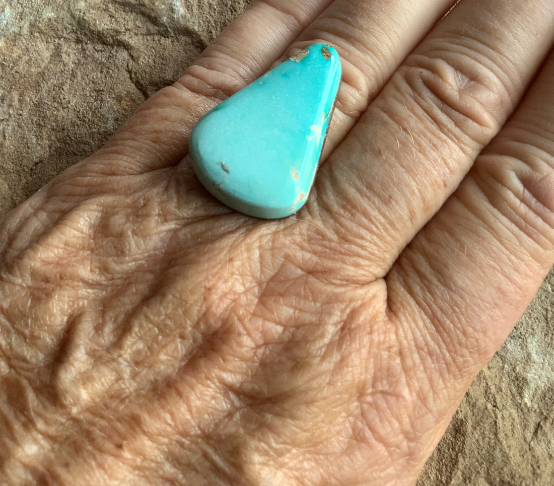 Royston Turquoise Triangular Blue Cabochon