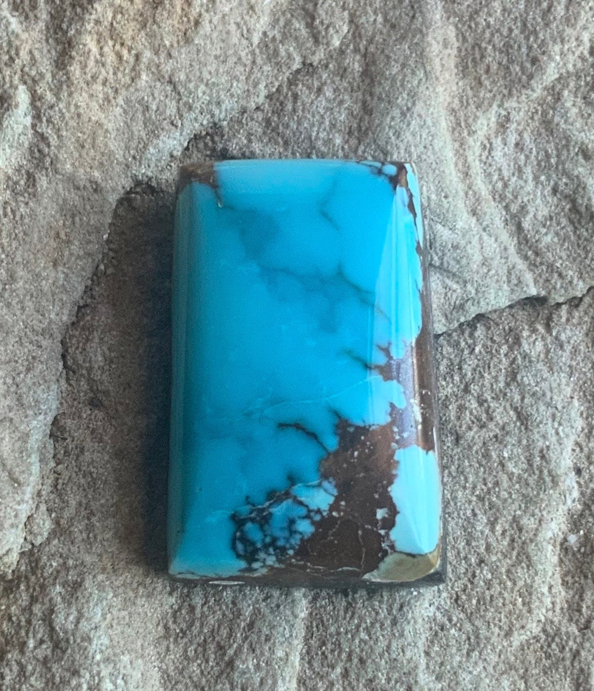 Natural Sierra Nevada Turquoise Rectangular Cabochon
