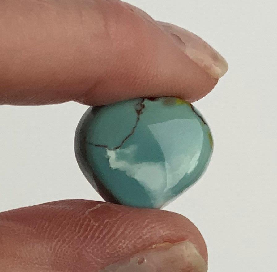 Pretty Gobi Desert Lavender Turquoise Heart Cabochon  #G103