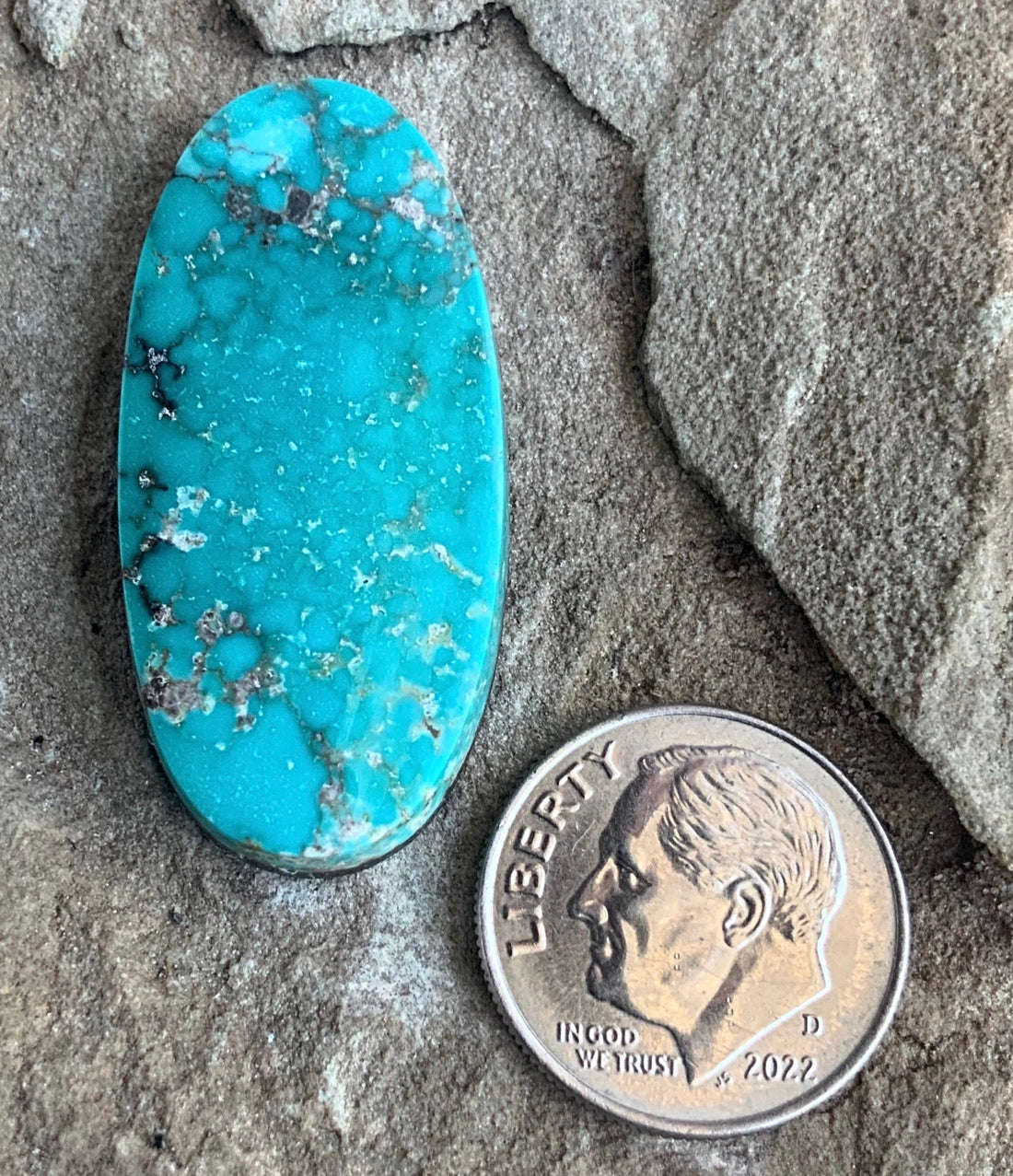 Beautiful Carico Lake Turquoise Large Oval Cabochon