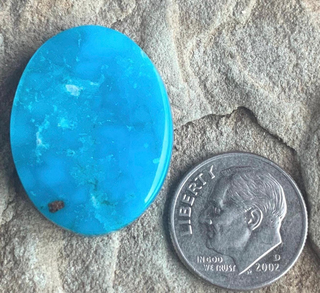 Beautiful Blue Turquoise Mountain Turquoise Oval Cabochon