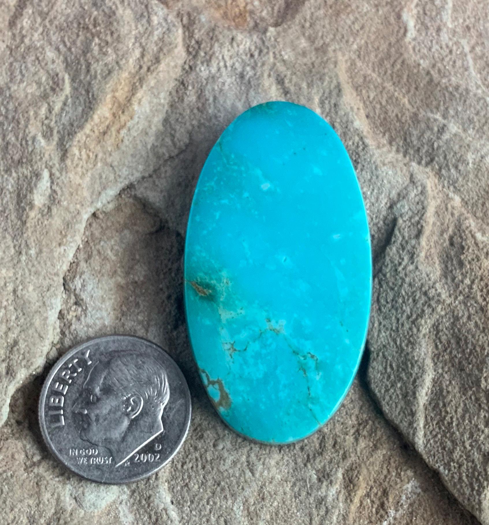 Beautiful Blue Turquoise Mountain Turquoise Oval Cabochon #TP22