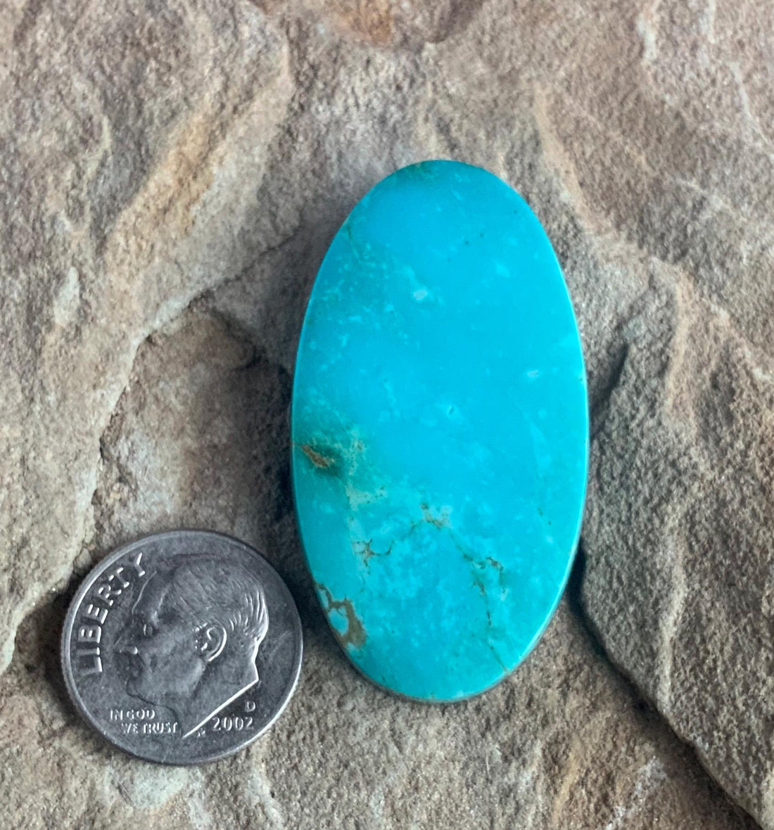 Beautiful Blue Turquoise Mountain Turquoise Oval Cabochon #TP22