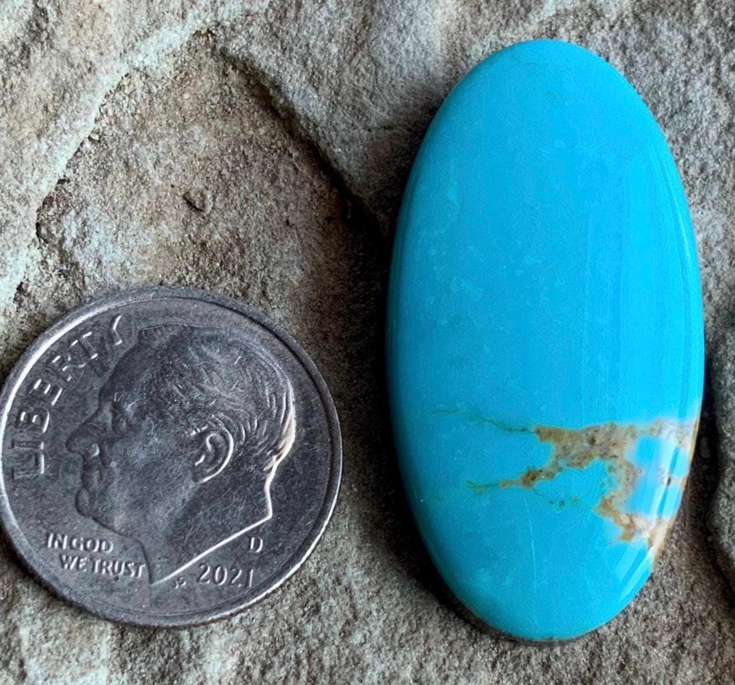 Natural Turquoise Mountain Turquoise Oval Cabochon-Arizona Gemstone #TM111