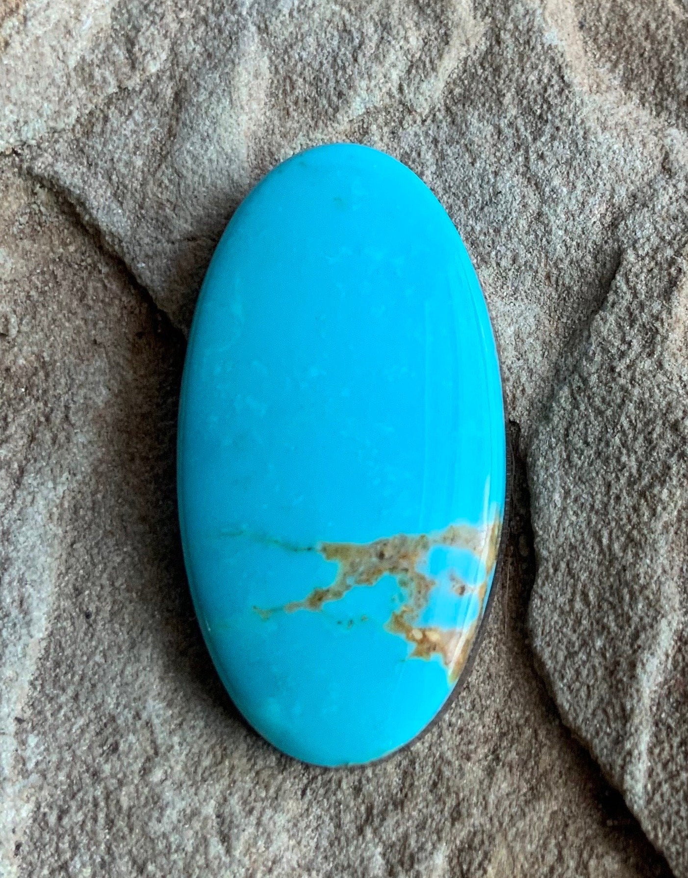 Natural Turquoise Mountain Turquoise Oval Cabochon-Arizona Gemstone #TM111