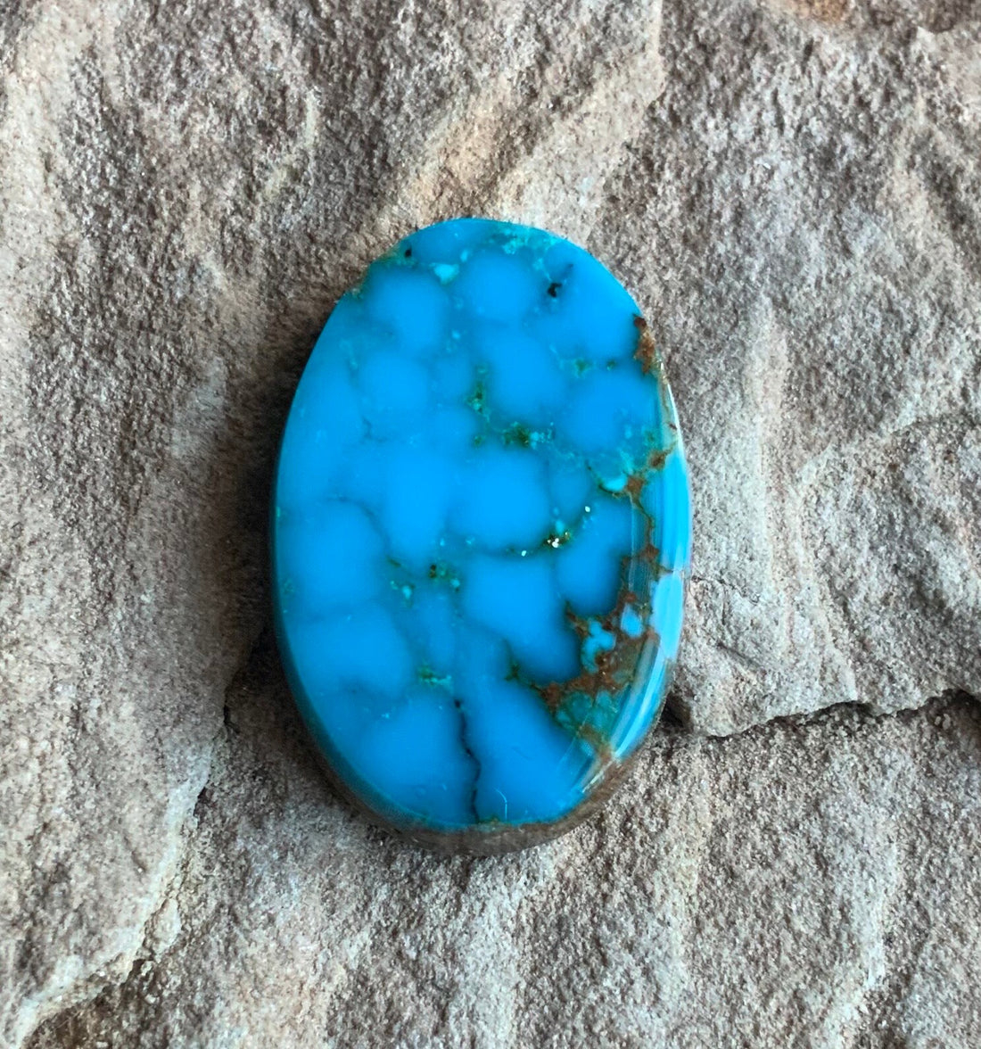 Turquoise Mountain Turquoise Oval Cabochon-Arizona Gemstone #TM11