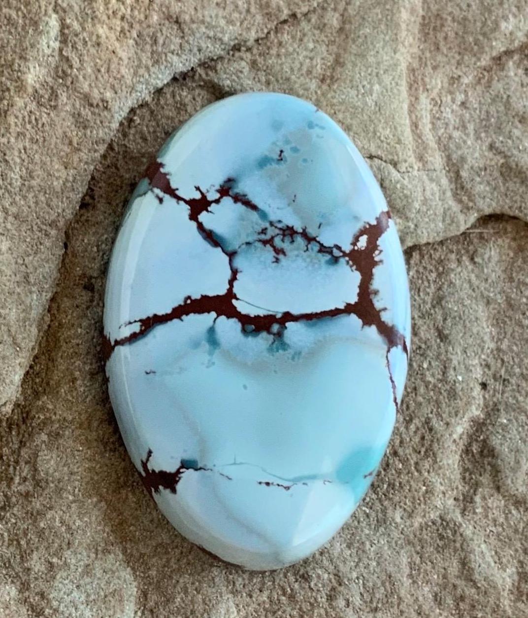 Beautiful Gobi Desert Lavender Turquoise Oval Cabochon #106