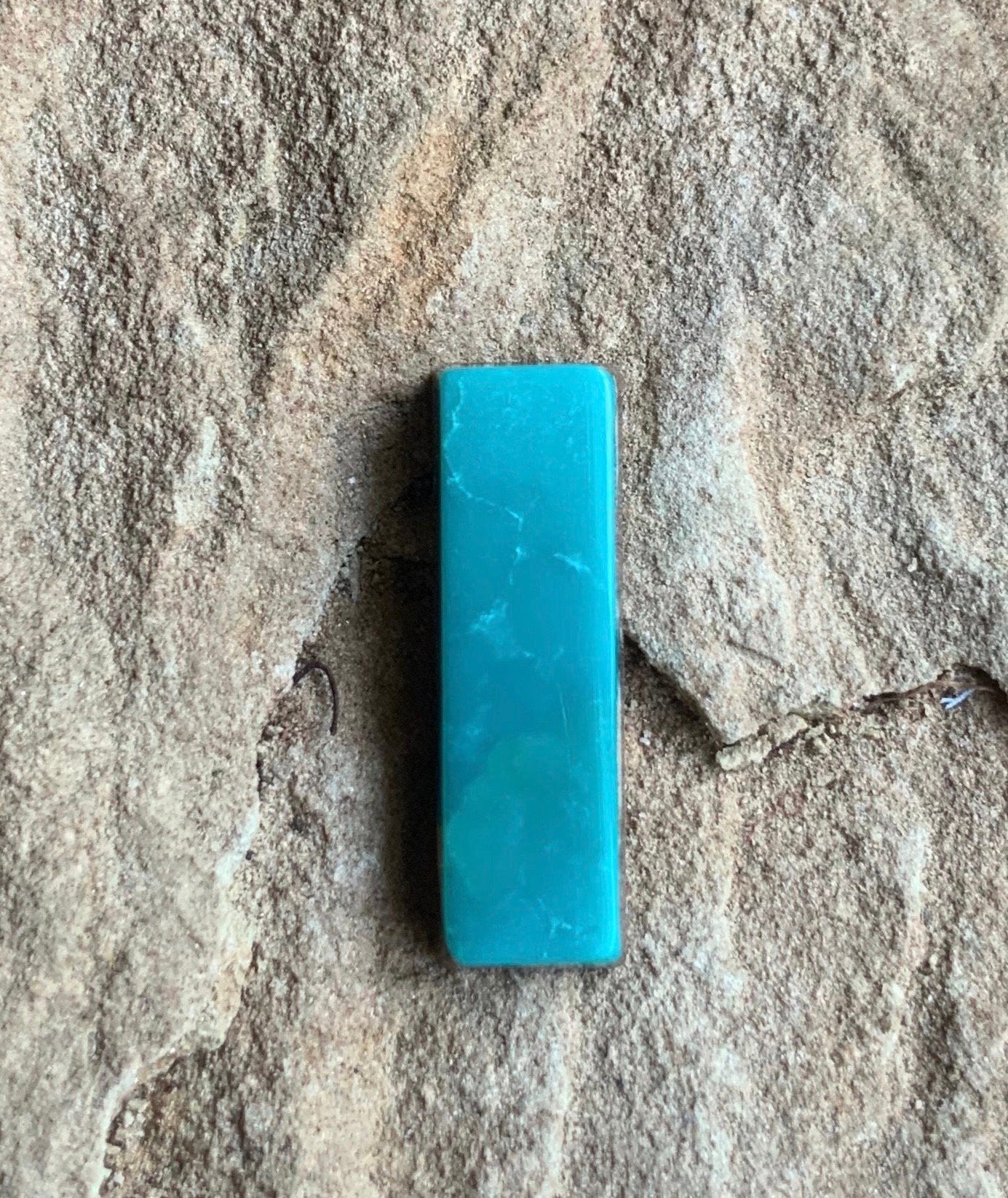 Beautiful Fox Turquoise Rectangular Bar Cabochon