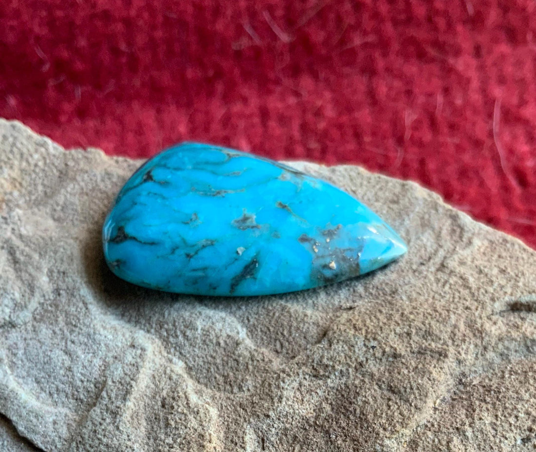 Beautiful Blue Morenci Turquoise Triangular Cabochon