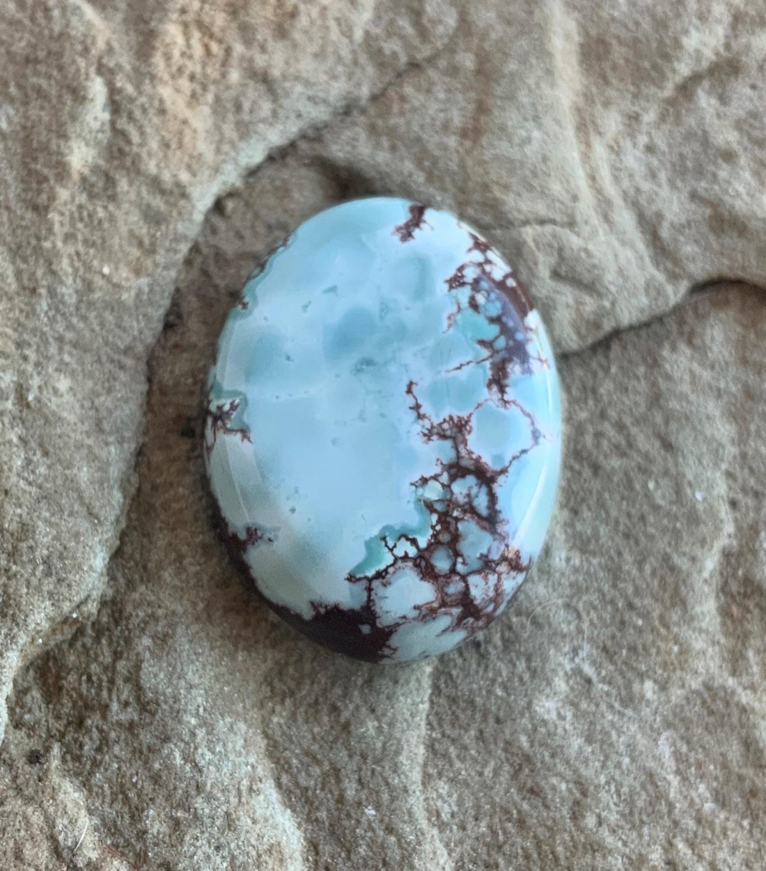Beautiful Gobi Desert Lavender Turquoise Oval Cabochon #104